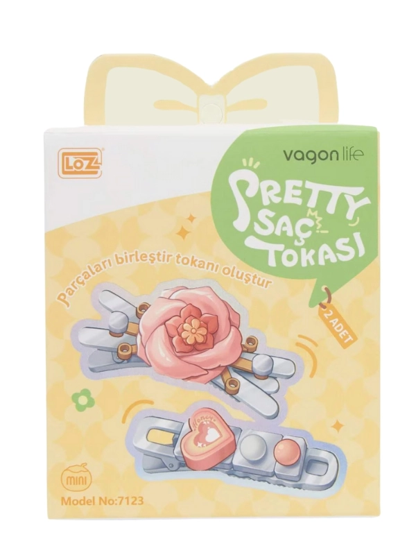 Vagon Life Eğlenceli Lego Kendin Yap 2’li Saç Tokaları Klips 7123