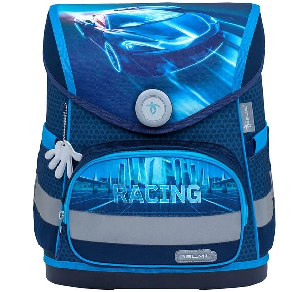 Belmil Racing Blue Neon Ortopedik Mıknatıslı Okul Çantası 405-41
