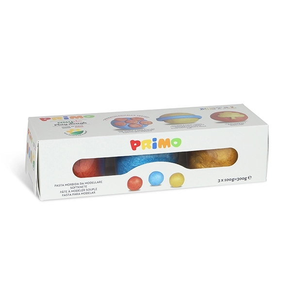 Primo Yumuşak Oyun Hamuru Metalik 3 Renk 3x100g