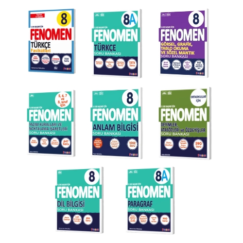 Fenomen Türkçe 8.Sınıfa Hazırlık 8’li Set