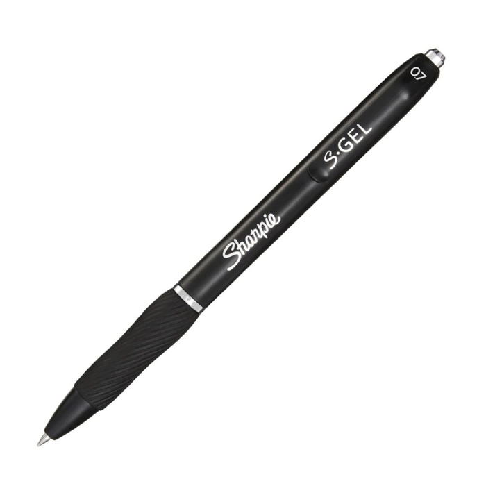 Sharpie S-Gel 0.7mm Metal Jel Pilot Kalem Siyah Gövde Siyah Renk