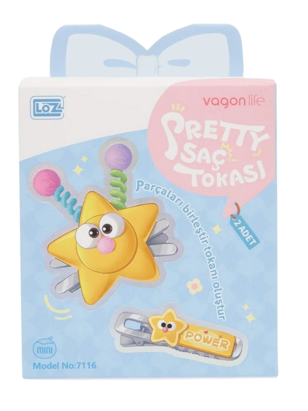 Vagon Life Eğlenceli Lego Kendin Yap 2’li Saç Tokaları Klips 7116