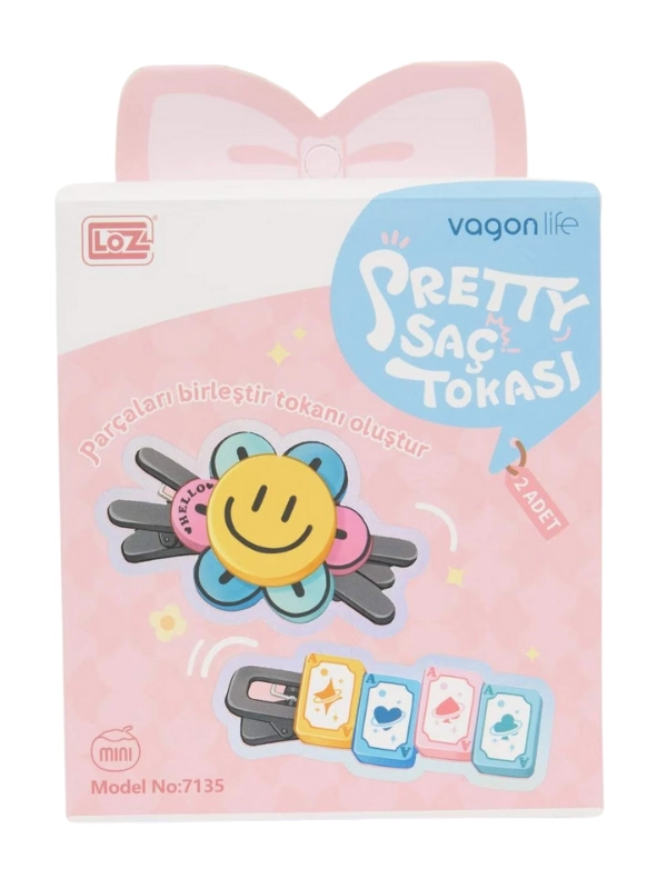 Vagon Life Eğlenceli Lego Kendin Yap 2’li Saç Tokaları Klips 7135