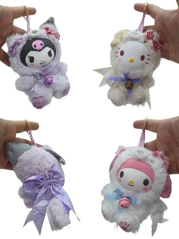 Sanrio Fox Island Hello Kitty Kuromi ve Arkadaşları Sürpriz Kutu Peluş Anahtarlık Charm