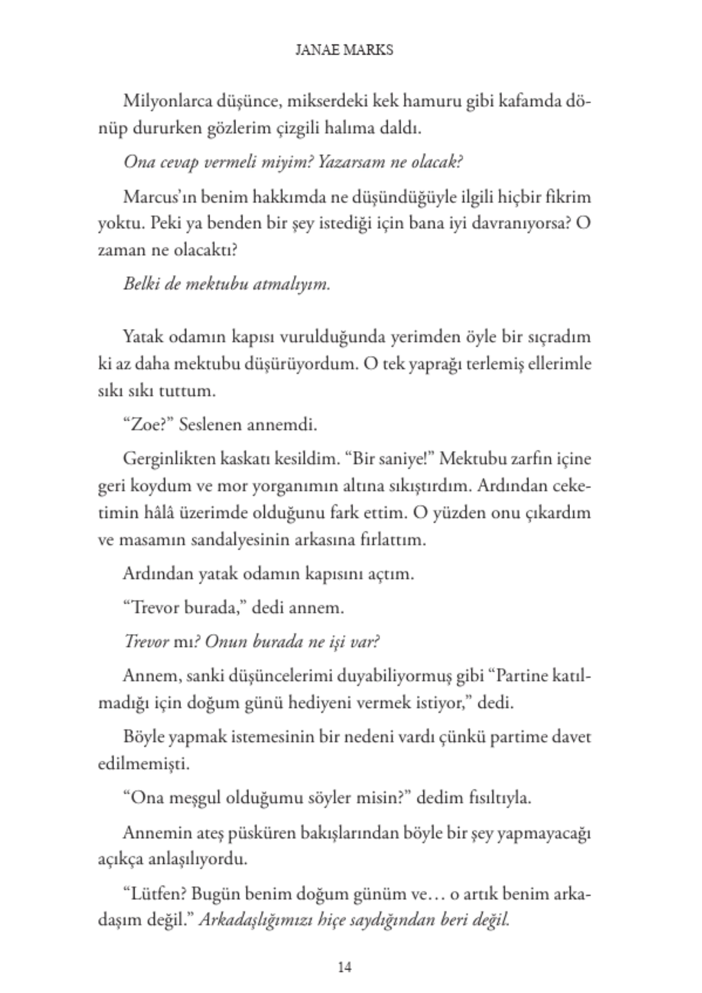 Genç Timaş   Zoe’nin Masasından - Janae Marks