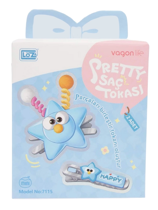 Vagon Life Eğlenceli Lego Kendin Yap 2’li Saç Tokaları Klips 7115