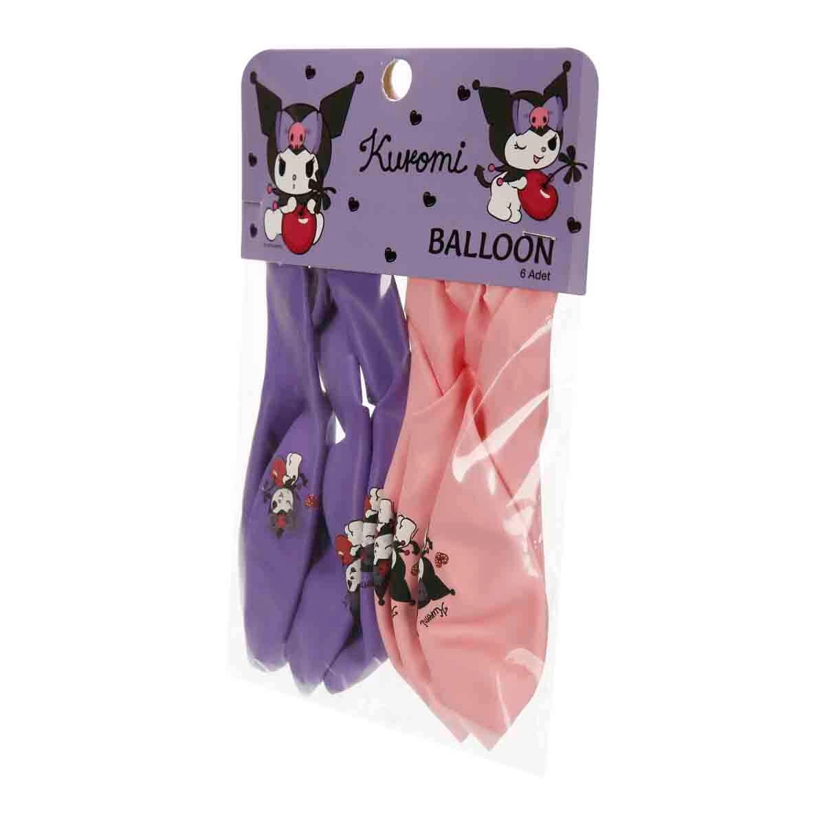 Timon Sanrio Lisanslı Kuromi Balon 6’lı Paket