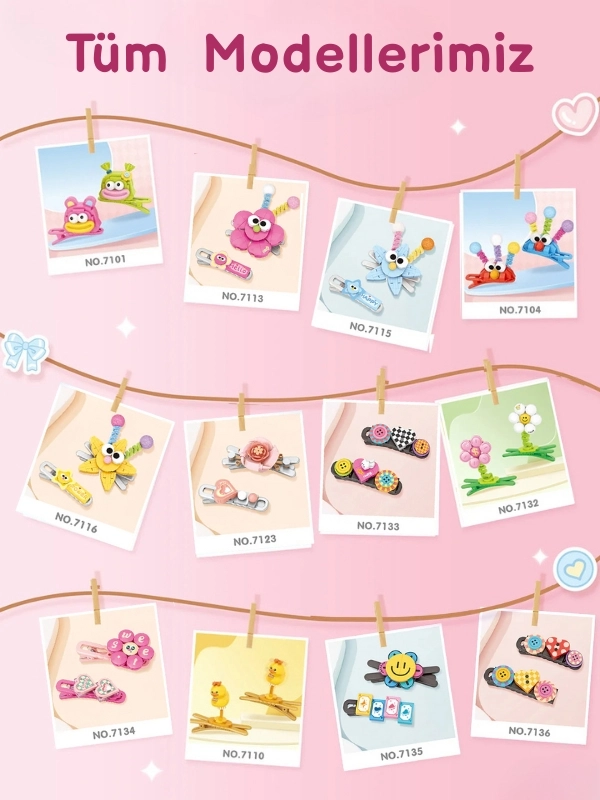 Vagon Life Eğlenceli Lego Kendin Yap 2’li Saç Tokaları Klips 7123