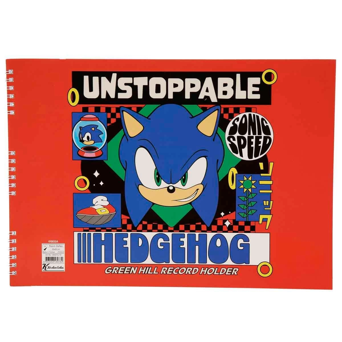 Sonic Resim Defteri 25 x 35 cm 15 Yaprak 300215-15 - Unstoppable Hedgehog