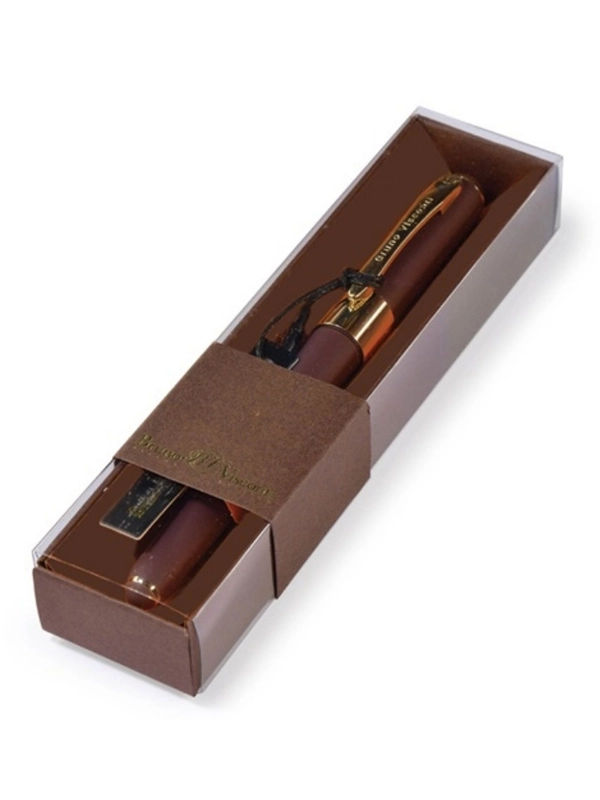 Bruno Visconti Monaco Kahverengi Tükenmez Kalem Mavi 0.5 Mm Kutulu Kahve Kutu 20-0125/051