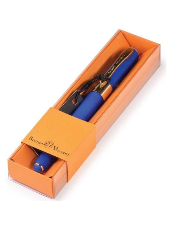 Bruno Visconti Monaco Lacivert Tükenmez Kalem Mavi 0.5 Mm Kutulu Turuncu Kutu 20-0125/092