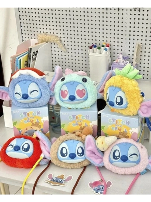 Stitch Funny Travel Peluş Çant Blind Box Sürpriz Paket Çanta