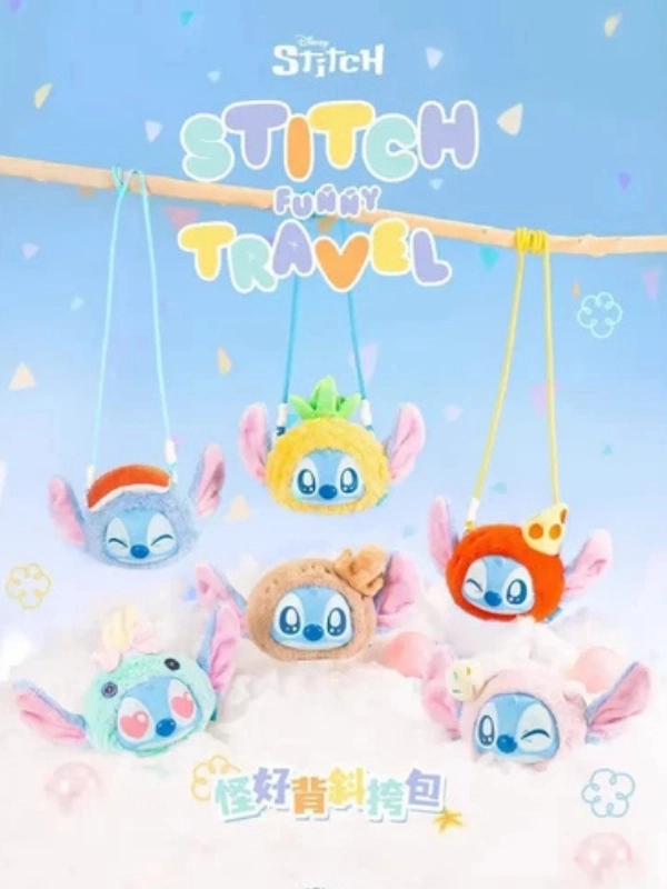 Stitch Funny Travel Peluş Çant Blind Box Sürpriz Paket Çanta