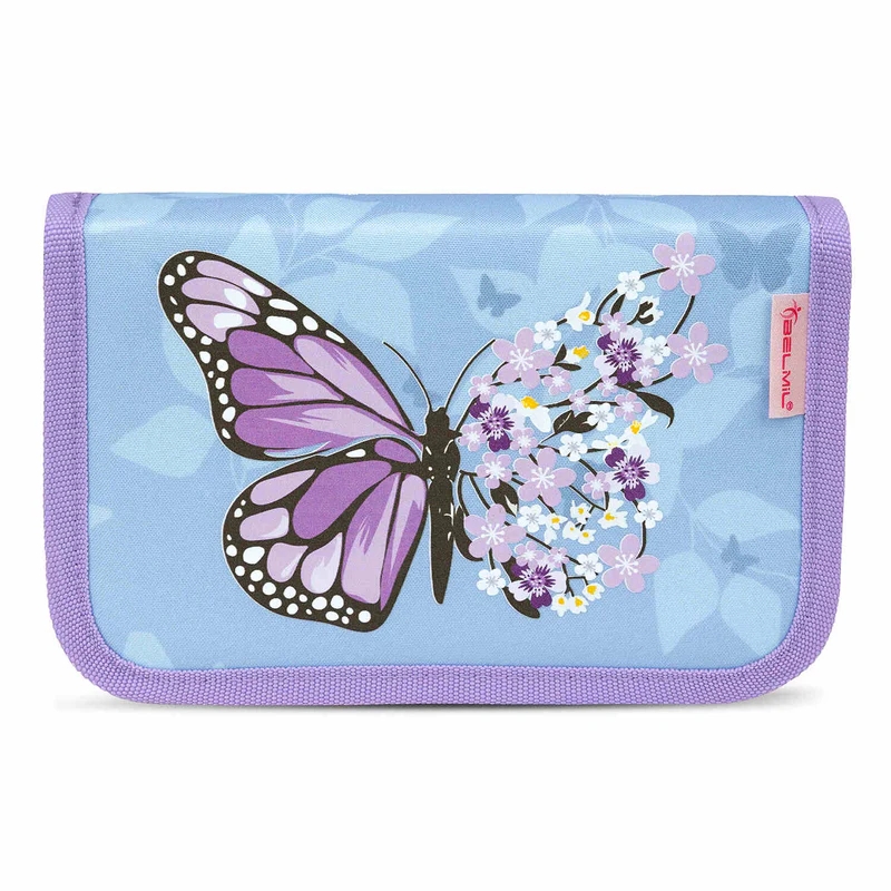 Belmil Purple Blue Butterfly Dolu Kalem Kutusu Mor Kelebekli 335-72-915