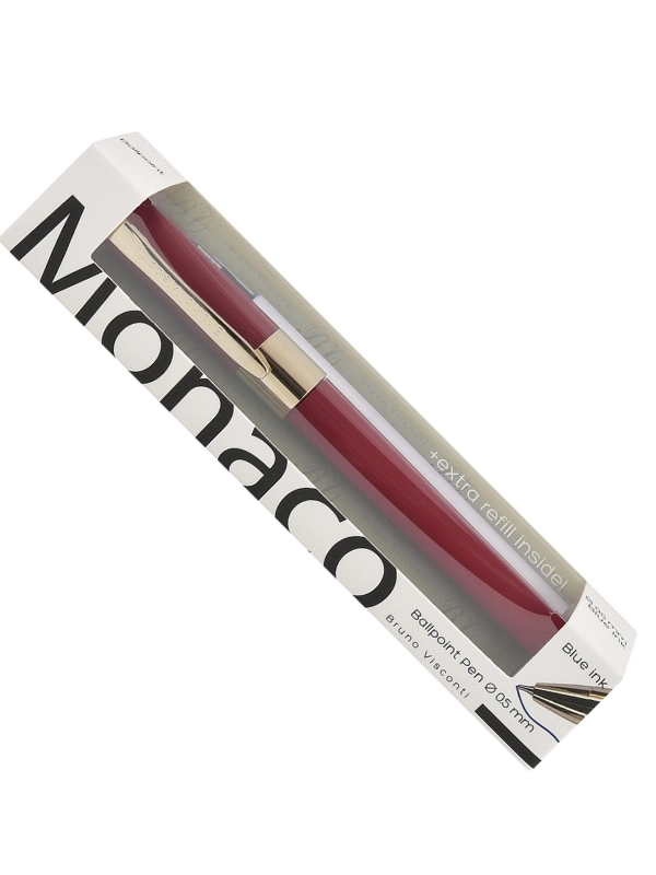 Bruno Visconti MONACO Bordo Tükenmez Kalem 0,5 mm Mavi Özel Kutu Yedek Hediyeli 20-0125/06-02