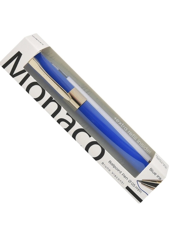 Bruno Visconti MONACO Mavi Tükenmez Kalem 0,5 mm Mavi Özel Kutu Yedek Hediyeli 20-0125/08-02