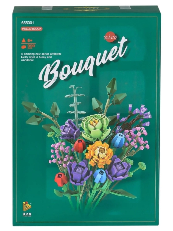 Vagon Life Panlos Lego Çiçek Buketi 999 Parça Blok Seti P655001 