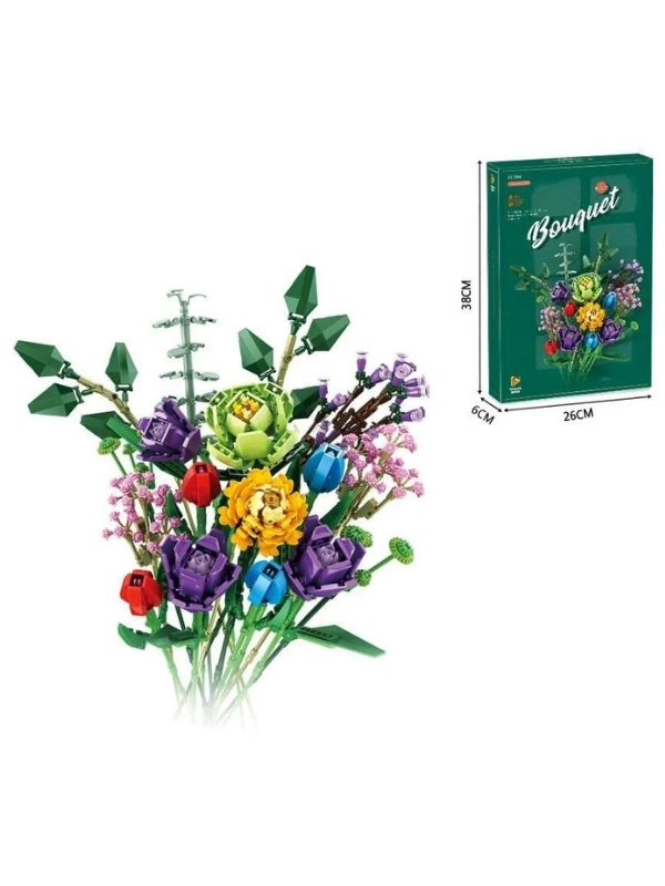 Vagon Life Panlos Lego Çiçek Buketi 999 Parça Blok Seti P655001 