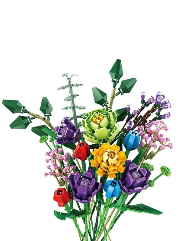 Vagon Life Panlos Lego Çiçek Buketi 999 Parça Blok Seti P655001 