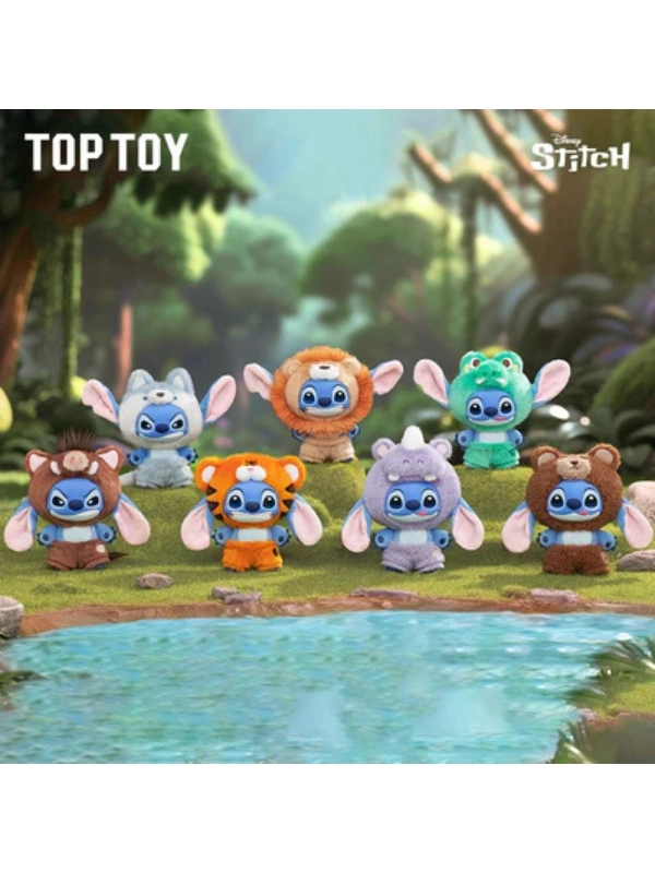 Stitch Wild Animals Hayvan Kostümlü Sürpriz Paket Peluş Anahtarlık 