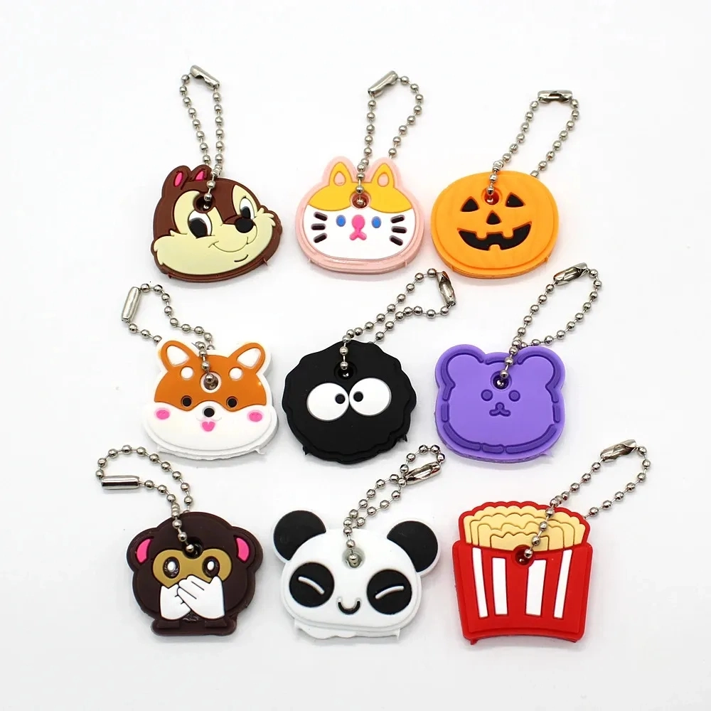 Key Cover Anahtar Kılıfı Karikatürlü Silikon Koruyucu Anahtarlık Panda