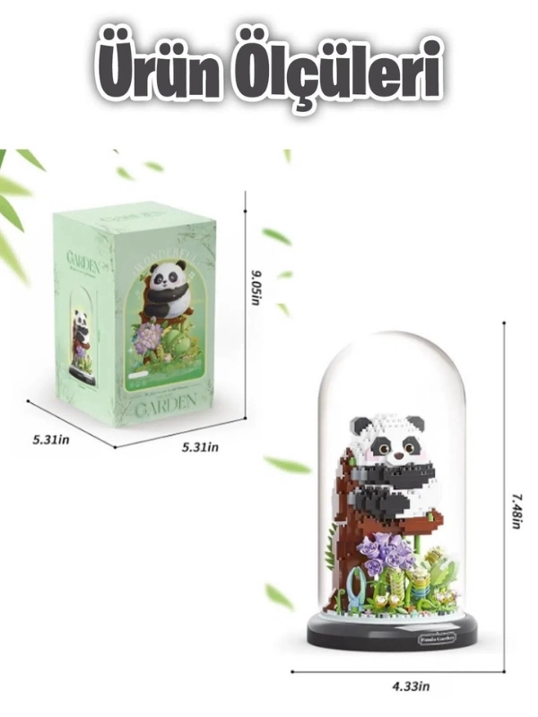 Vagon Life Panlos Yko Serisi Dekoratif ve Koleksiyonluk Lego Panda Modeli 1083 Parça Yapım Seti FFP1279