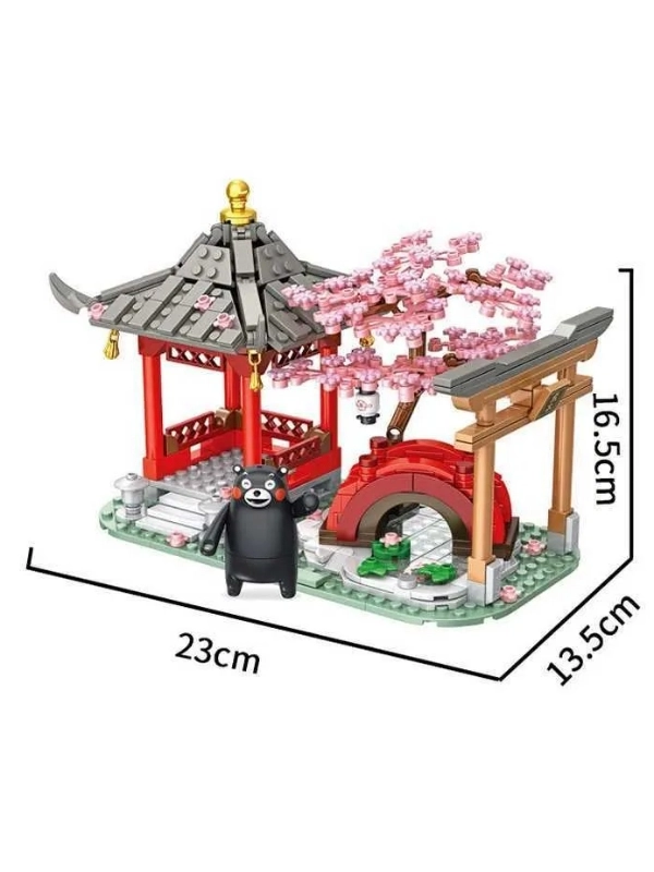 Vagon Life PANLOS Brick Lego Kumamon Kiraz Çiçeği Parkında 537 Parça Yapım Seti P880011 
