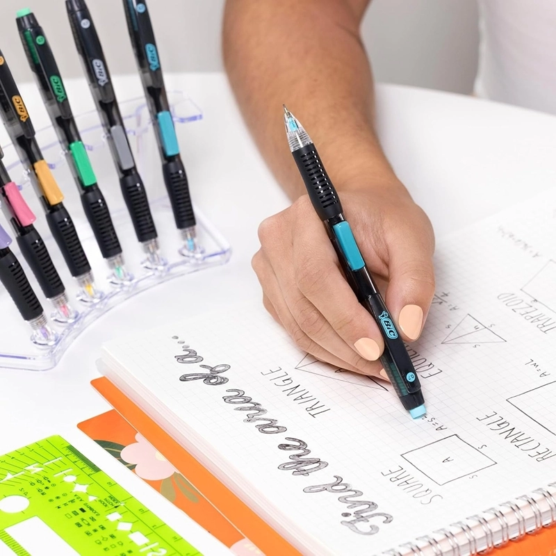 BIC Break Resistance 0.7mm Uçlu Kalem, 4’lü Blister Versatil Kalem, 4 Adet Silgi, 6 Adet Yedek Uç Yandan Basmalı Sistem