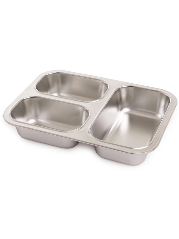 Vagon Life Lunch Box 620 ML Tek Kat Üç Bölmeli Metal Kaşıklı Yeni Nesil Sefer Tası Yeşil FFLBOX7097
