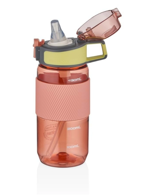 Vagon Life Tritan Pipetli Silikonlu Matara 500 ml Pembe