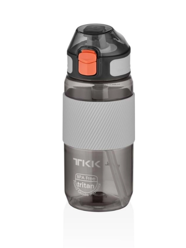 Vagon Life Tritan Pipetli Silikonlu Matara 500 ml Siyah