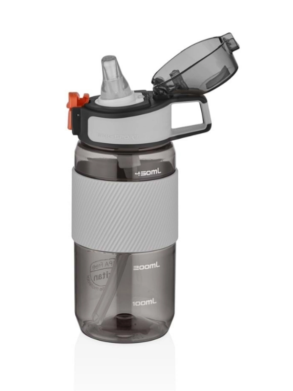 Vagon Life Tritan Pipetli Silikonlu Matara 500 ml Siyah