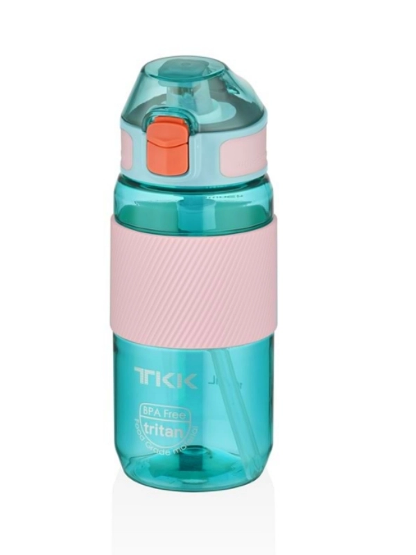 Vagon Life Tritan Pipetli Silikonlu Matara 500 ml Turkuaz