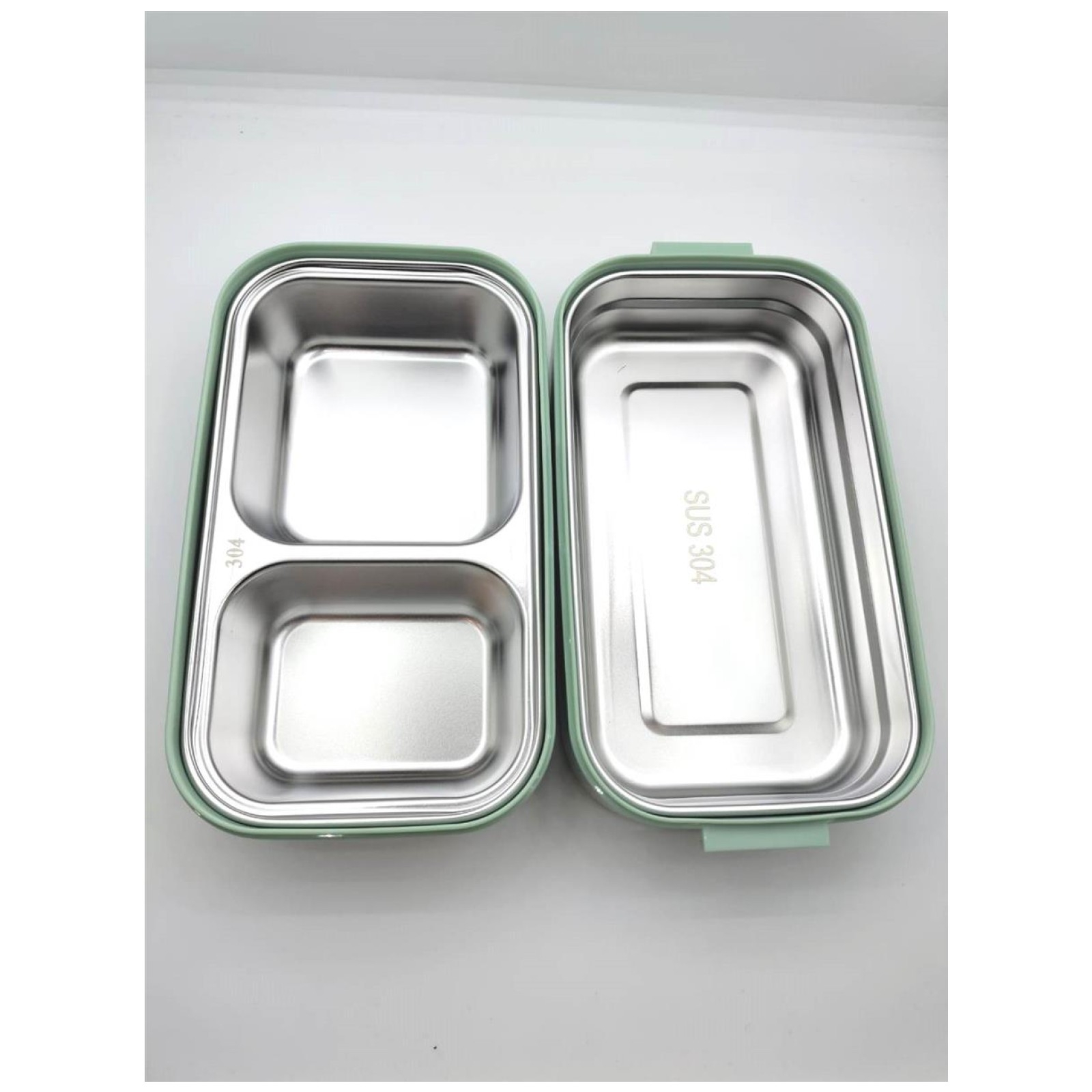 Vagonlife Beslenme Kutusu Paslanmaz Çelik Lunch Box 1400 ml BL50002-2  Yeşil