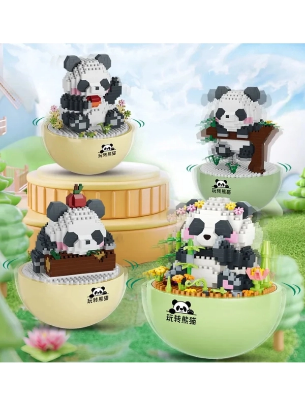 Vagon Life Panlos Yko Serisi Dekoratif ve Koleksiyonluk Lego Panda Modeli 574 Parça Yapım Seti -FFP1276