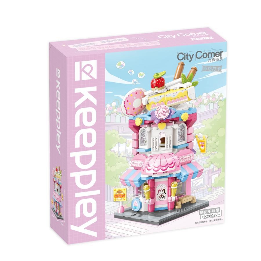 Vagonlife Keeppley City Corner Şekerli Milföy Mağazası Yapı Blokları Oyuncak Seti K28027