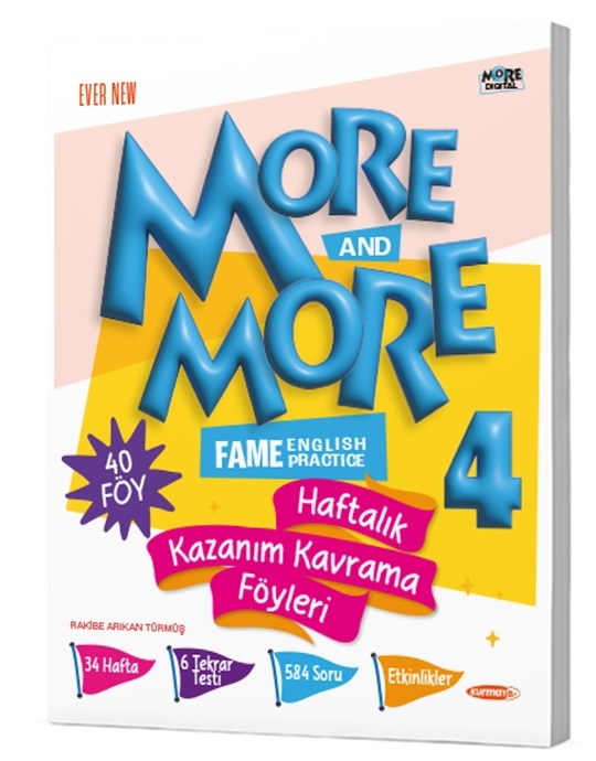 MORE & MORE İLKOKUL 4.SINIF KAZANIM KAVRAMA FÖYLERİ (40 FÖY)