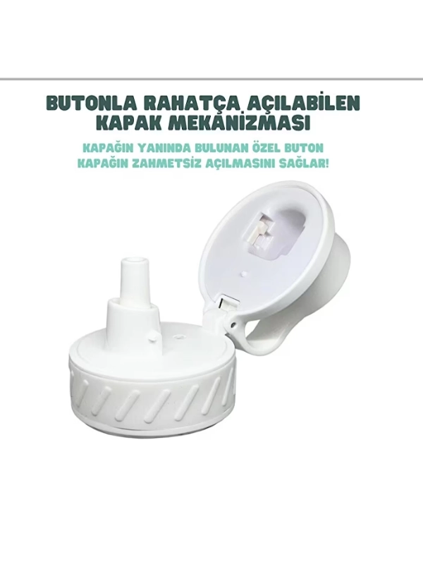 Vagon Life 800 ml Pipetli Matara VGN047 Beyaz