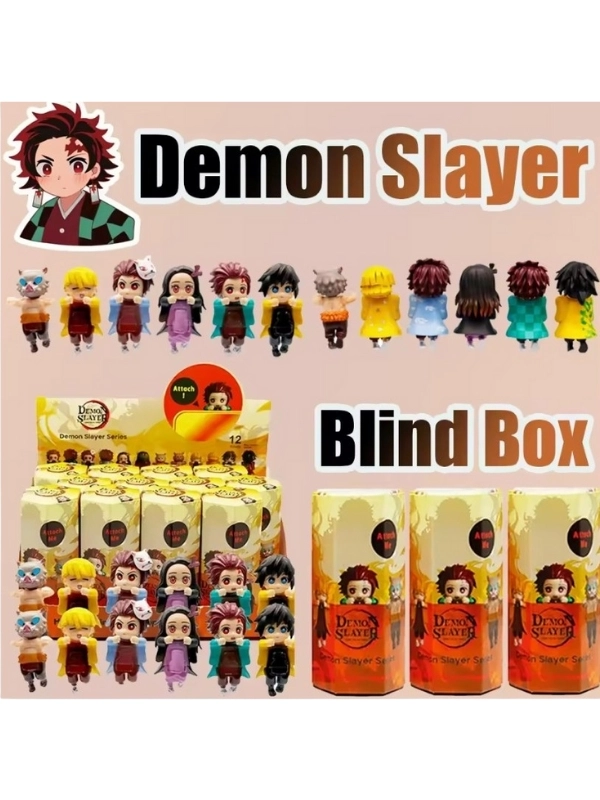 Sonny Angel Demon Slayer Serisi Model Figür Blind Box Telefon Tablet Ekran Aksesuarı