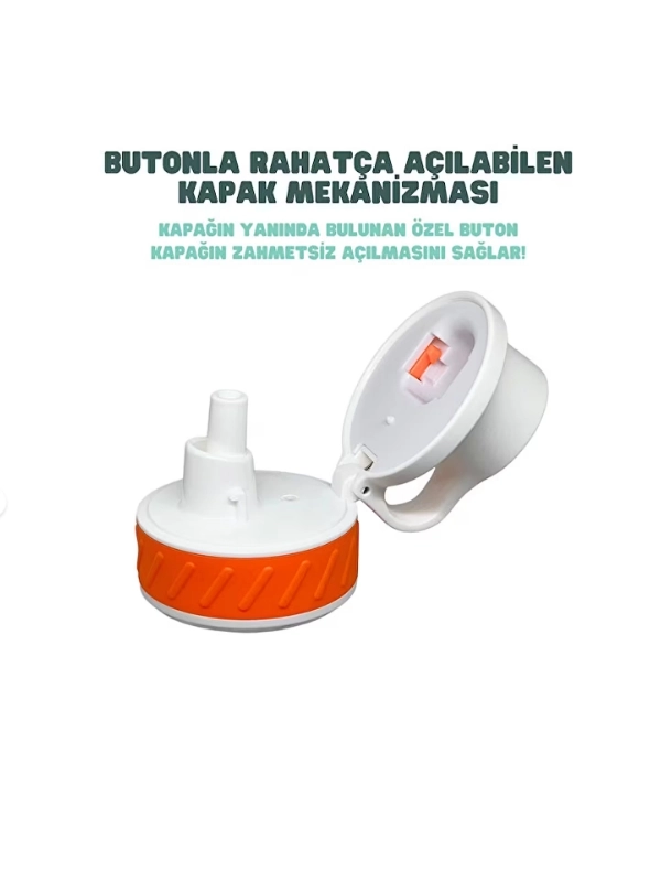 Vagon Life 800 ml Pipetli Matara VGN047 Turuncu