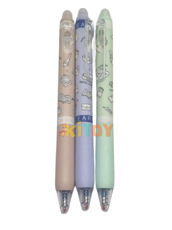 Silinebilir Silgili Basmalı ve Desenli Tükenmez Kalem  GP-33166