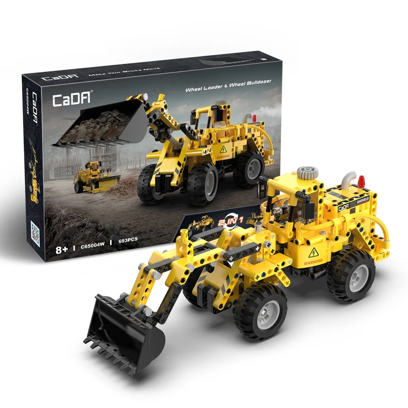 Vagonlife CaDA Tekerlekli Yükleyici ve Buldozer 2’si 1 Arada Seti C65004W