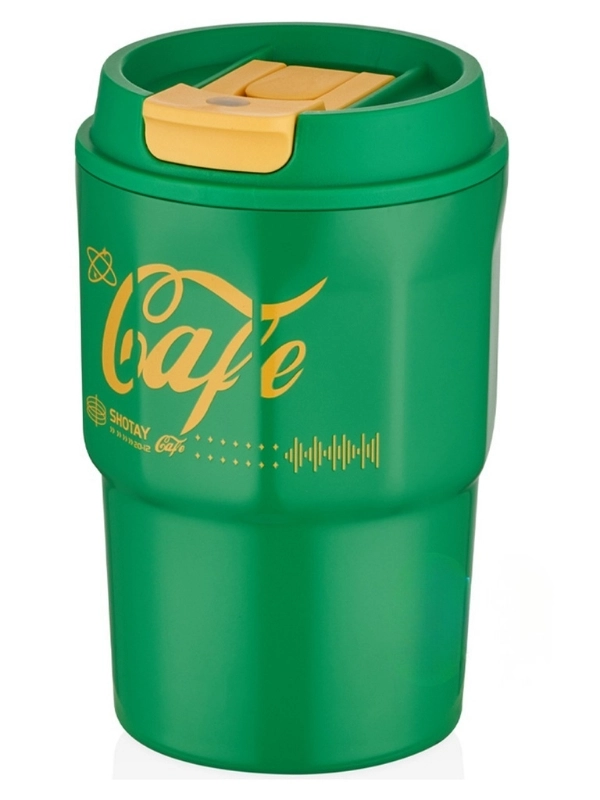 Vagon Life Shotay Çelik 450 ML Kahve Bardağı / Mug 6 Saat Sıcak/Soğuk Taşıma Askılı VGN-8135 Yeşil