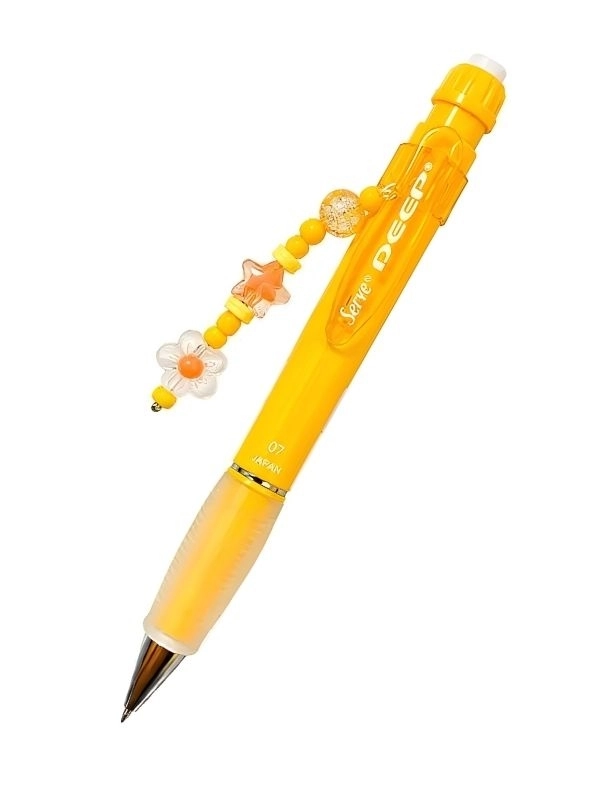 Serve Deep Charm 0.7 mm Versatil Mekanik Uçlu Kalem – Charm Aksesuarlı – Sarı Mustard Yellow