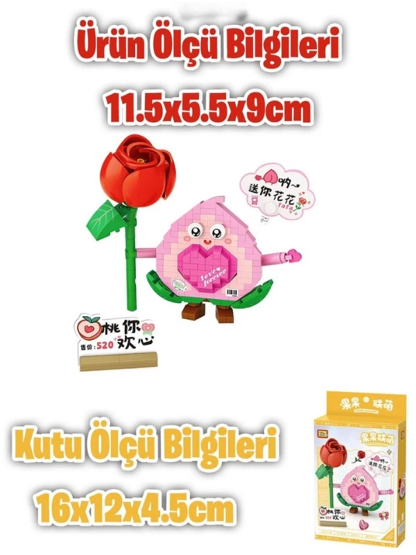 Vagon Life LOZ Micro Block Serisi Sevimli Çiçek 330 Parça Oyuncak Yapım Seti FFLZ-8818