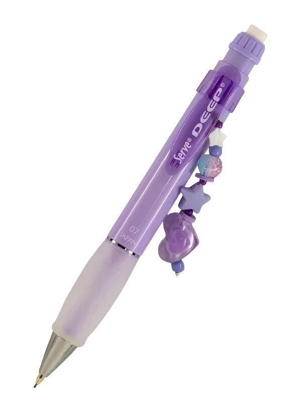 Serve Deep Charm 0.7 mm Versatil Mekanik Uçlu Kalem – Charm Aksesuarlı – Mor  Lavender