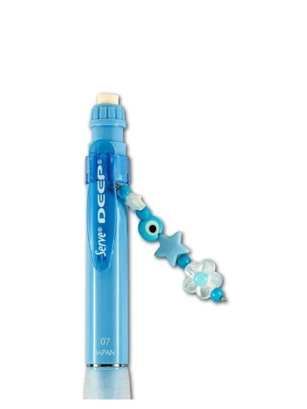 Serve Deep Charm 0.7 mm Versatil Mekanik Uçlu Kalem – Charm Aksesuarlı – Mavi  Sky Blue