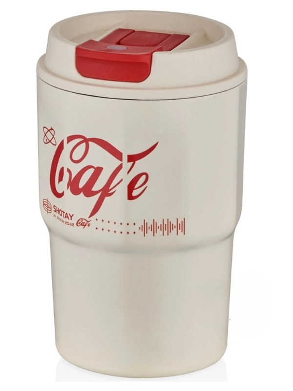 Vagon Life Shotay Çelik 450 ML Kahve Bardağı / Mug 6 Saat Sıcak/Soğuk Taşıma Askılı VGN-8135 Beyaz