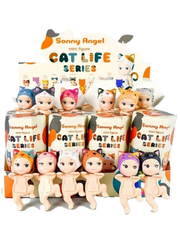 Sonny Angel Kedi Serisi Model Figür Blind Box Telefon Tablet Ekran Aksesuarı