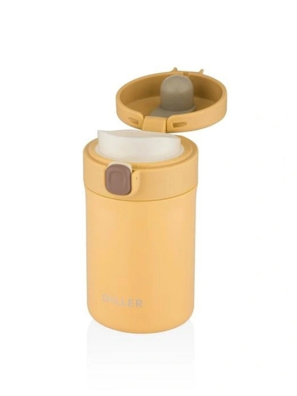 Vagon Life Diller 300ml Kapaklı Çelik Termos Sarı 8978 